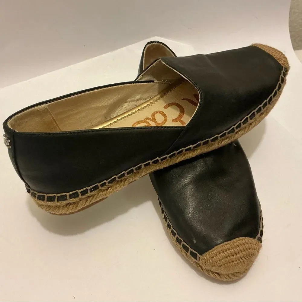 Sam Edelman Black and Tan Espadrilles